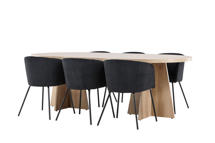 Venture Home Bootcut Dining Table with Berit Dining Chair