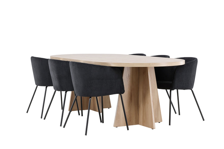 Venture Home Bootcut Dining Table with Berit Dining Chair