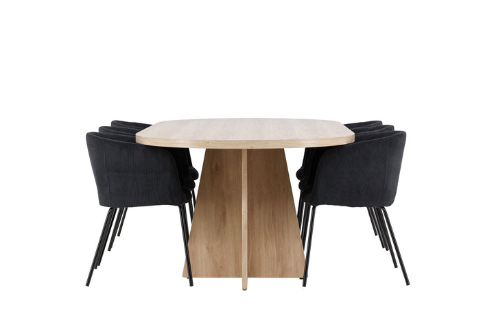 Venture Home Bootcut Dining Table with Berit Dining Chair