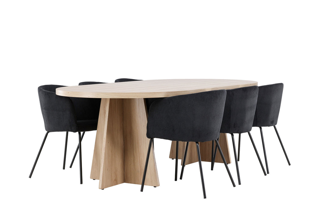 Venture Home Bootcut Dining Table with Berit Dining Chair