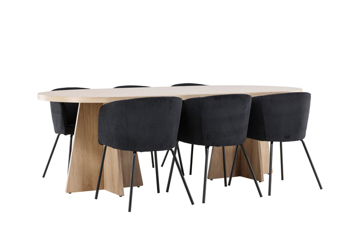 Venture Home Bootcut Dining Table with Berit Dining Chair