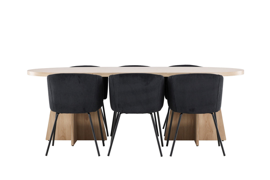 Venture Home Bootcut Dining Table with Berit Dining Chair