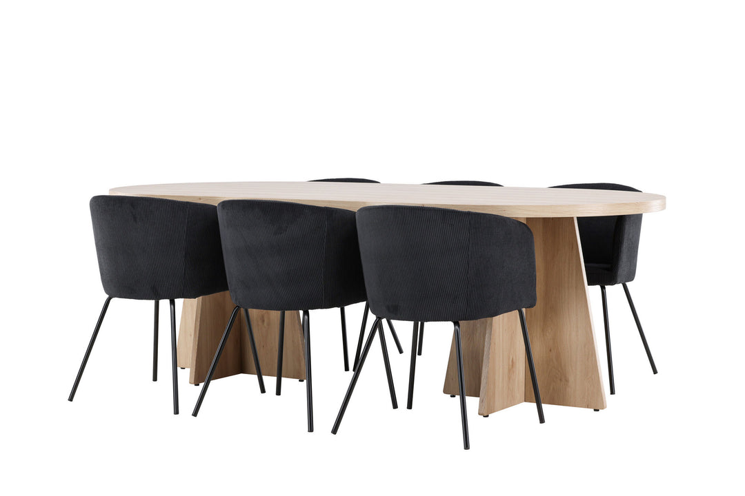Venture Home Bootcut Dining Table with Berit Dining Chair