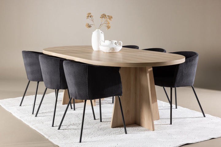 Venture Home Bootcut Dining Table with Berit Dining Chair
