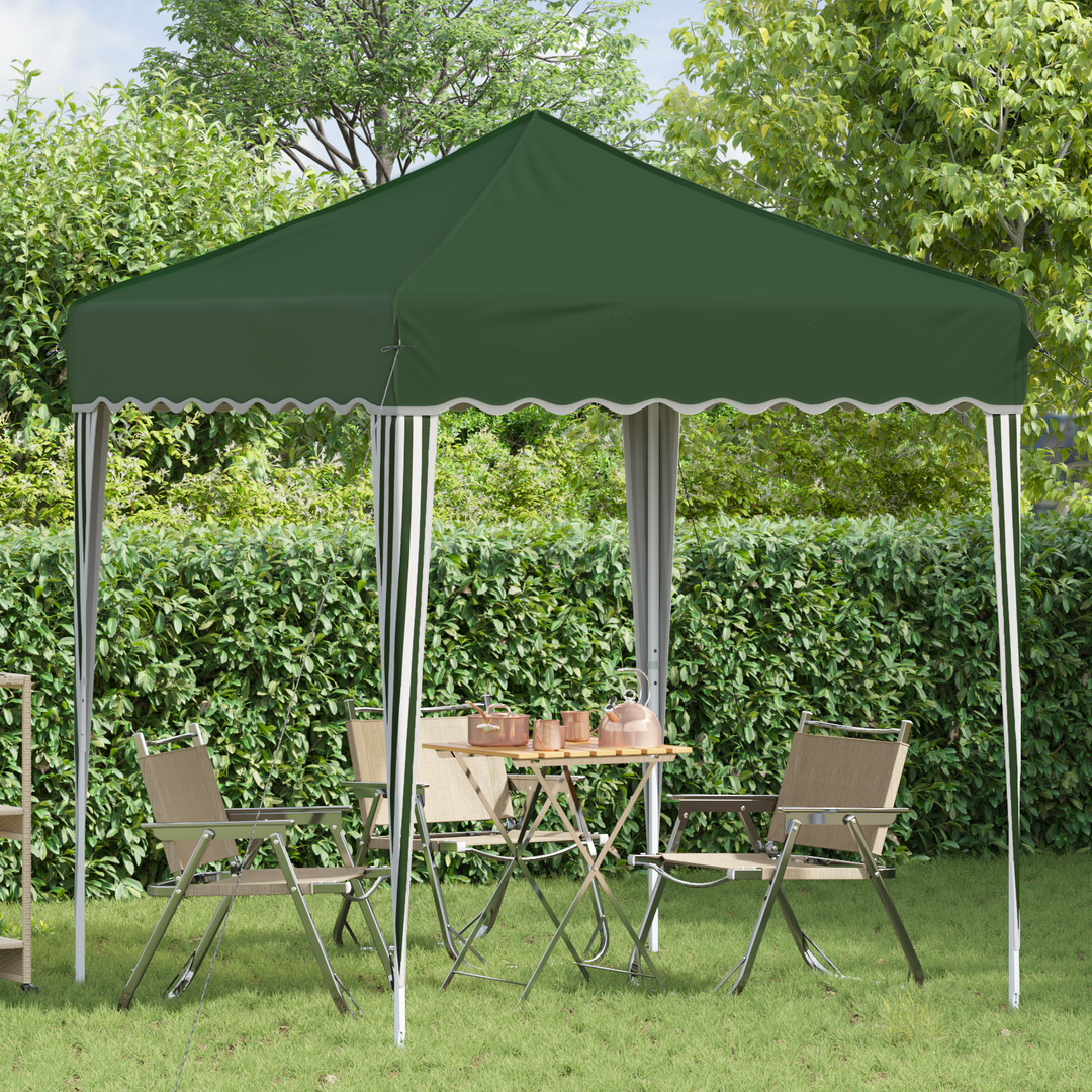 Pop-up Festtelt 195 x 195 x 245 cm Grøn Oxford stof