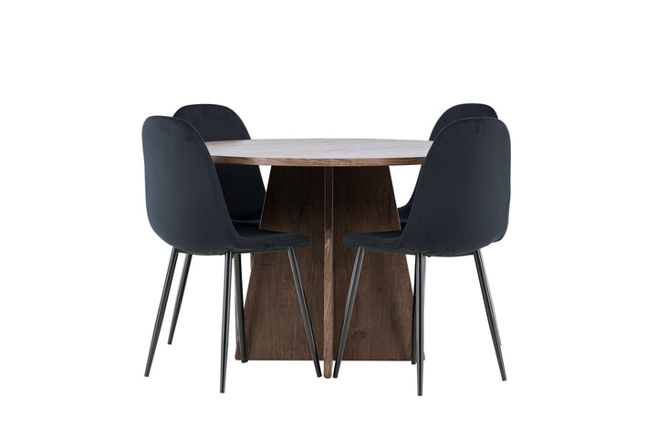 Venture Home Bootcut Dining Table with Polar Dining Chair