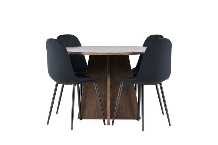 Venture Home Bootcut Dining Table with Polar Dining Chair