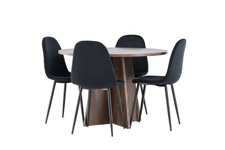 Venture Home Bootcut Dining Table with Polar Dining Chair