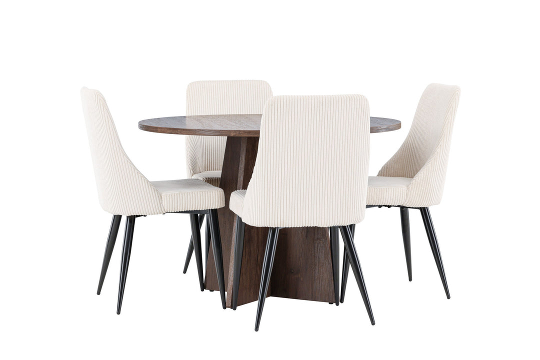 Venture Home Bootcut Dining Table with Leone Dining Chair