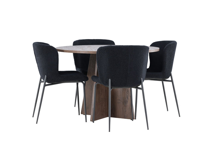 Venture Home Bootcut Dining Table with Modesto Dining Chair