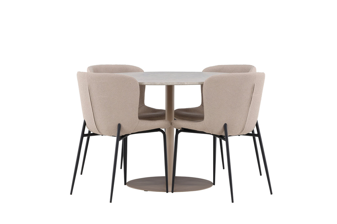 Venture Home Lycke Dining Table with Modesto Dining Chair