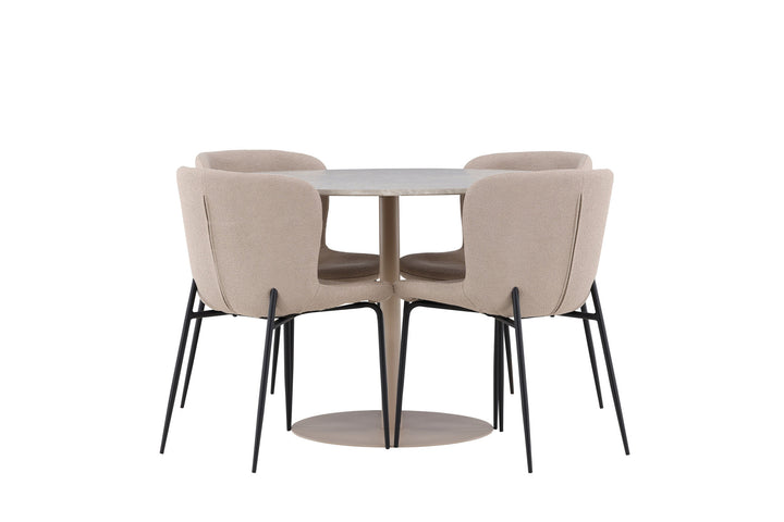 Venture Home Lycke Dining Table with Modesto Dining Chair