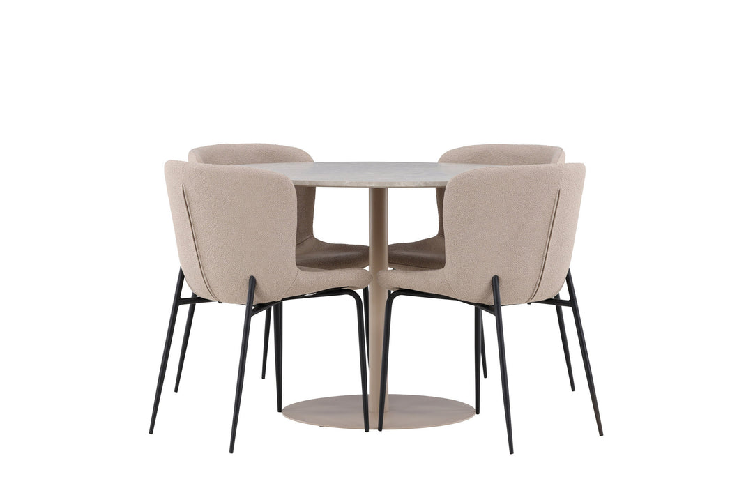 Venture Home Lycke Dining Table with Modesto Dining Chair