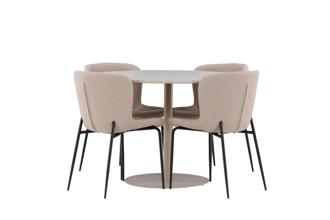 Venture Home Lycke Dining Table with Modesto Dining Chair