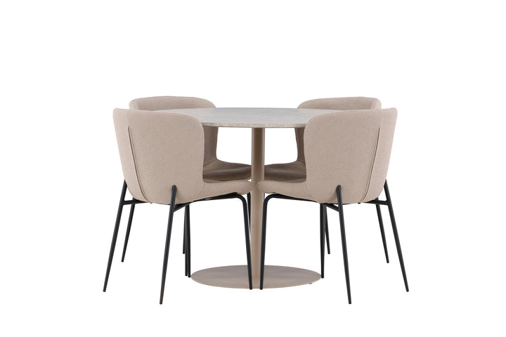 Venture Home Lycke Dining Table with Modesto Dining Chair