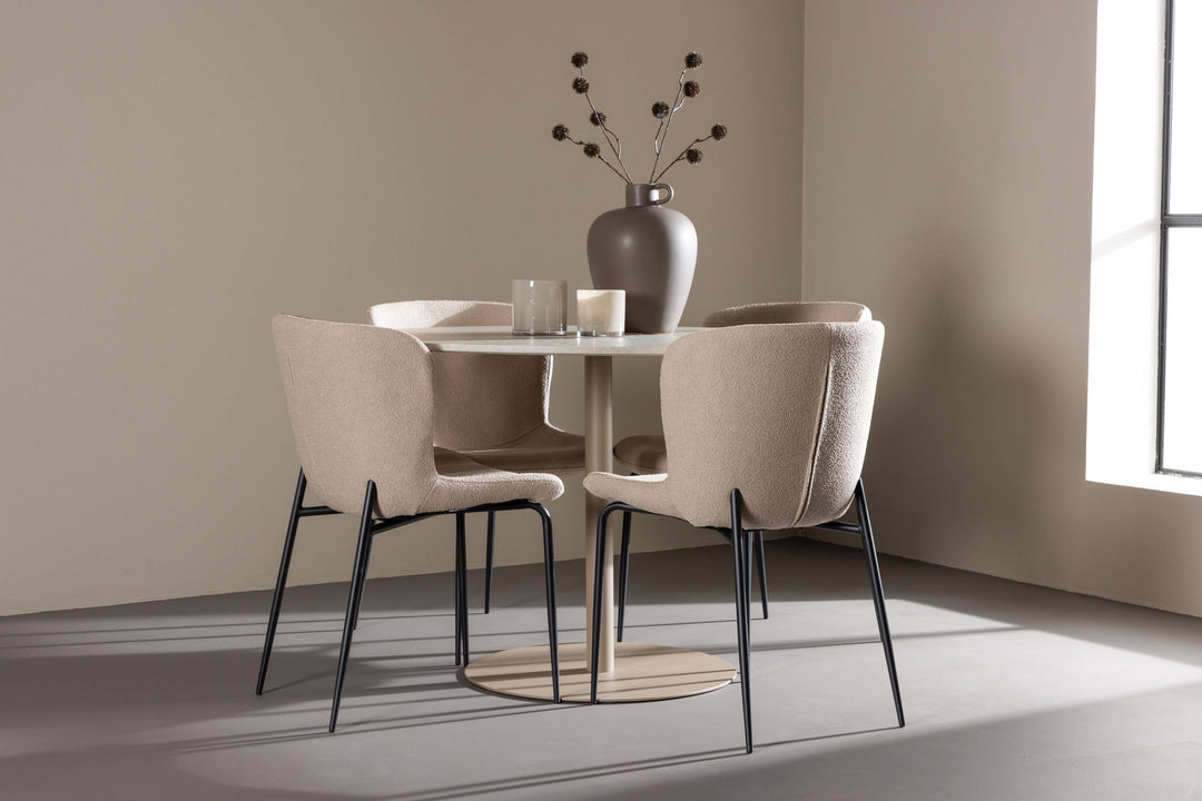 Venture Home Lycke Dining Table with Modesto Dining Chair