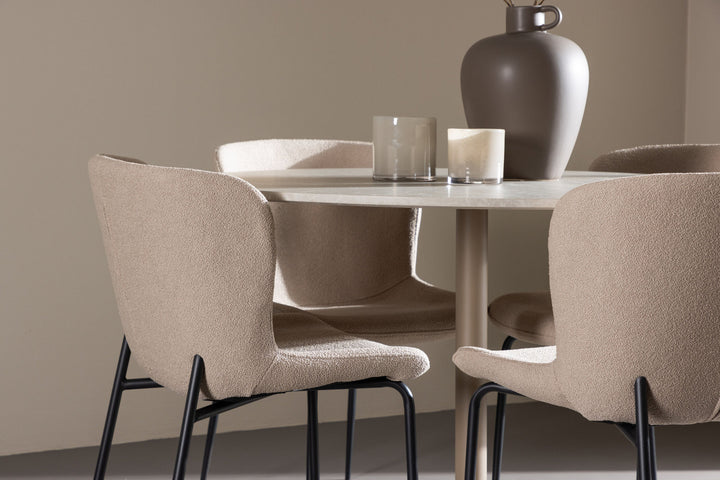 Venture Home Lycke Dining Table with Modesto Dining Chair