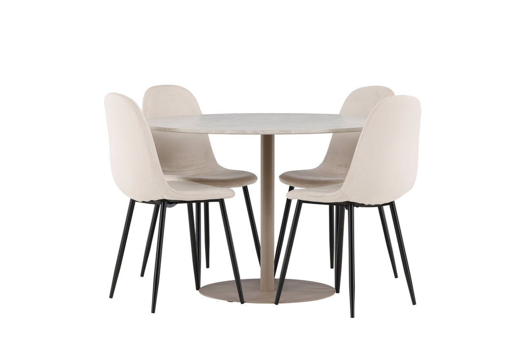 Venture Home Lycke Dining Table with Polar Dining Chair