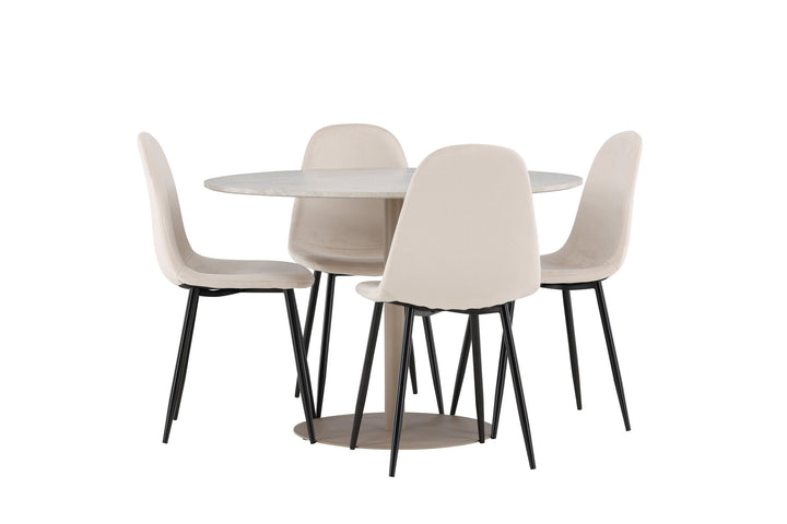 Venture Home Lycke Dining Table with Polar Dining Chair