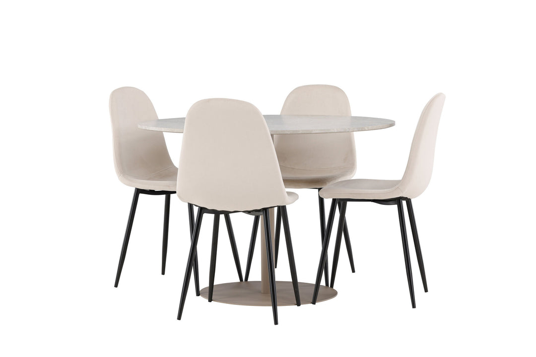Venture Home Lycke Dining Table with Polar Dining Chair