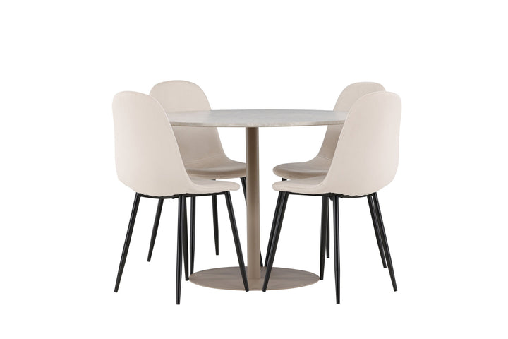 Venture Home Lycke Dining Table with Polar Dining Chair