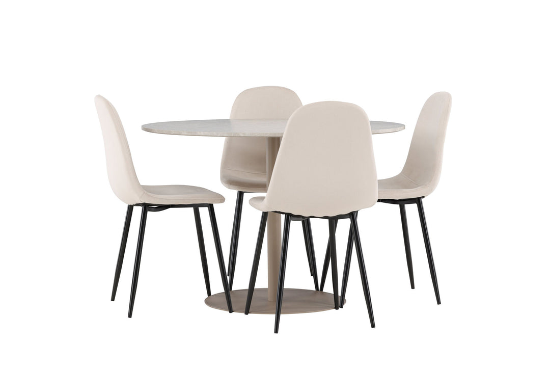 Venture Home Lycke Dining Table with Polar Dining Chair