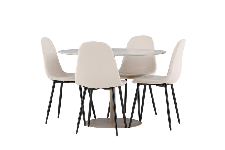 Venture Home Lycke Dining Table with Polar Dining Chair