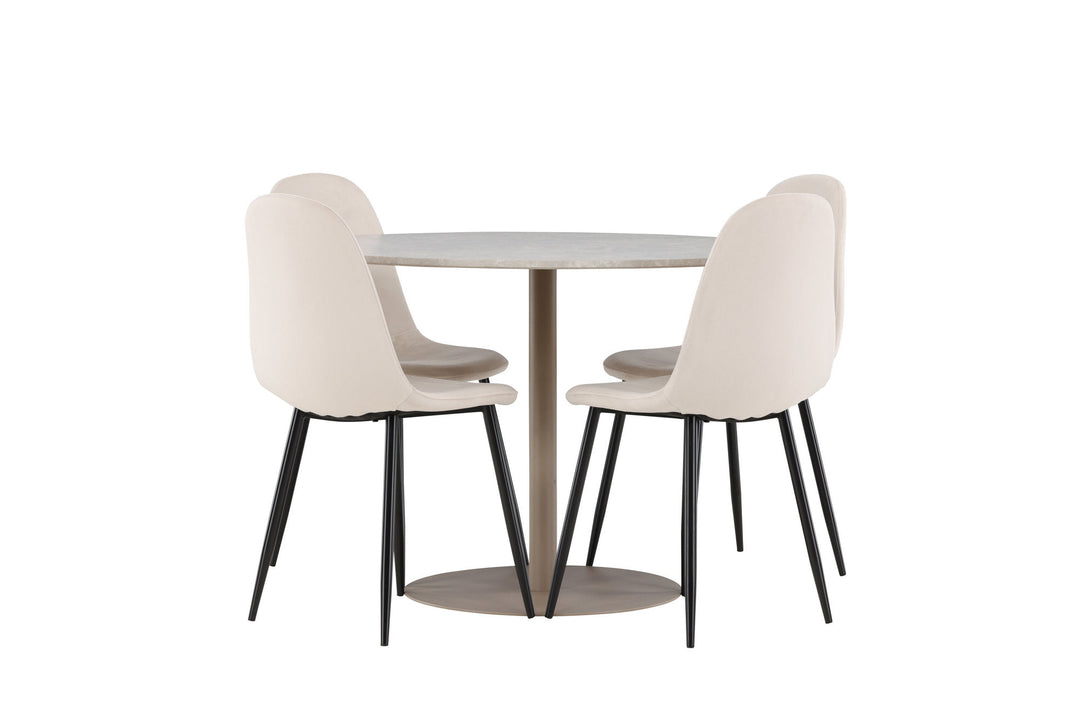 Venture Home Lycke Dining Table with Polar Dining Chair