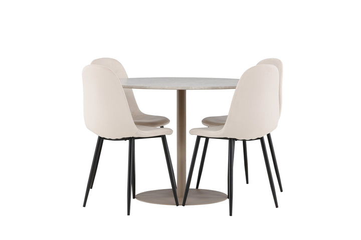 Venture Home Lycke Dining Table with Polar Dining Chair
