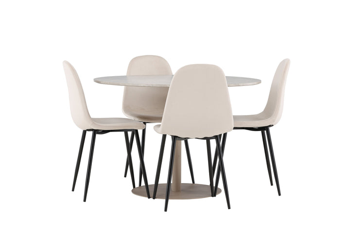 Venture Home Lycke Dining Table with Polar Dining Chair