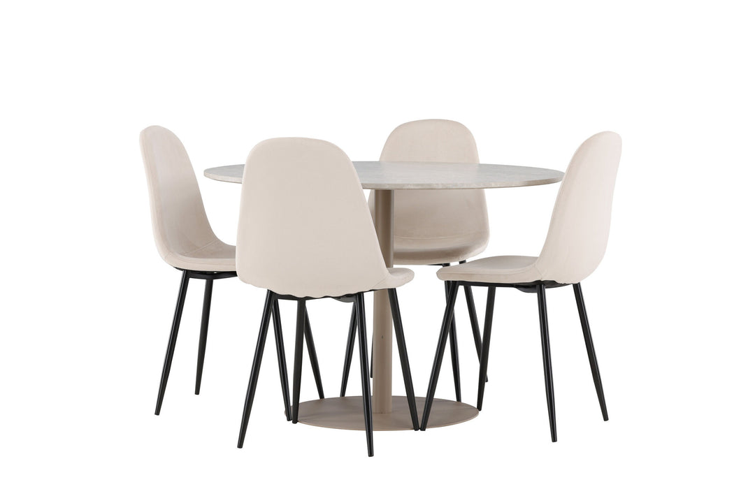 Venture Home Lycke Dining Table with Polar Dining Chair