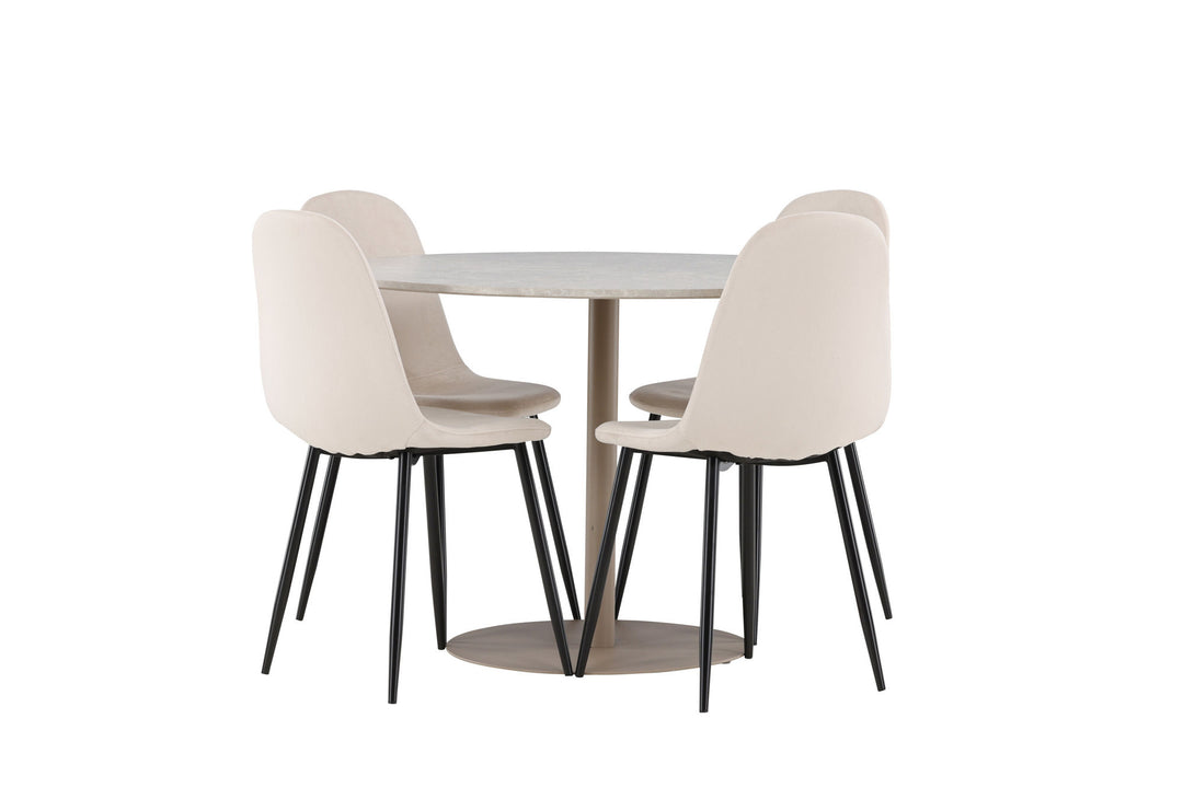 Venture Home Lycke Dining Table with Polar Dining Chair