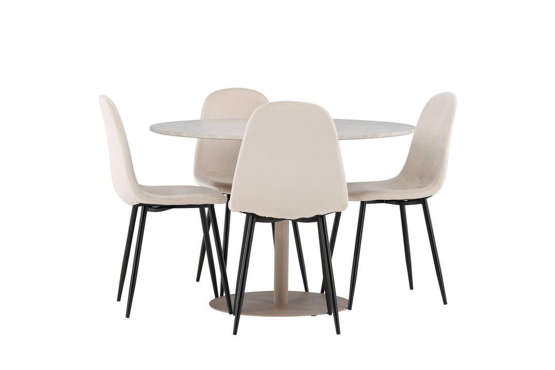 Venture Home Lycke Dining Table with Polar Dining Chair