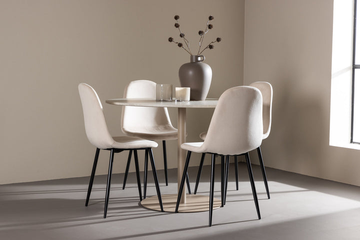 Venture Home Lycke Dining Table with Polar Dining Chair