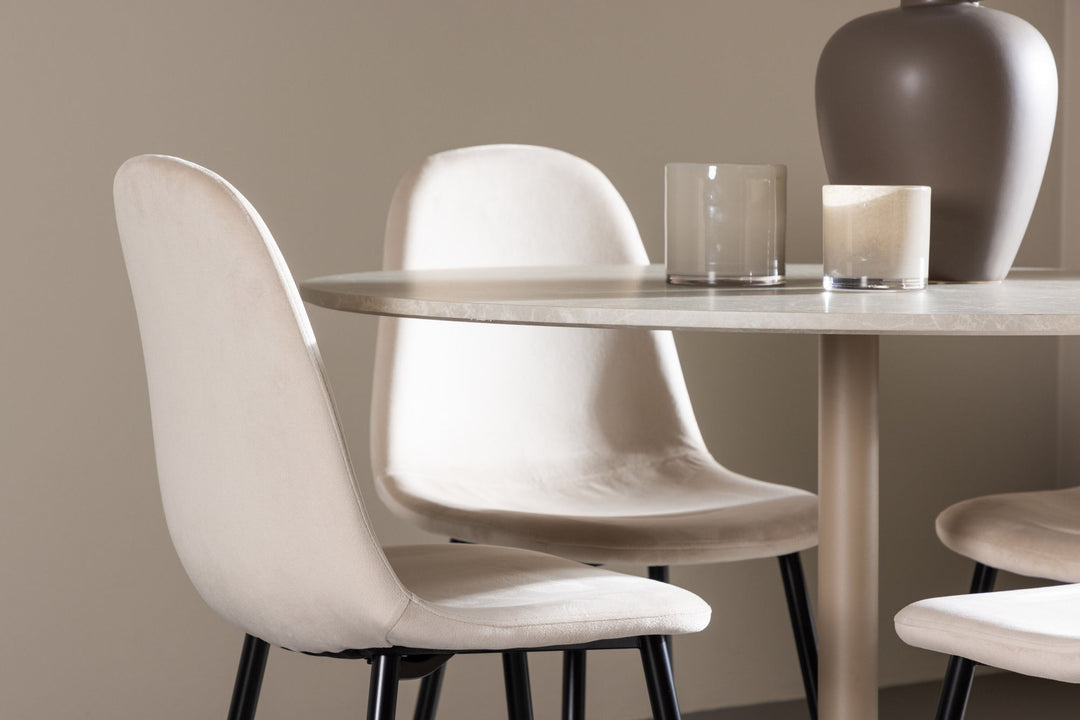 Venture Home Lycke Dining Table with Polar Dining Chair