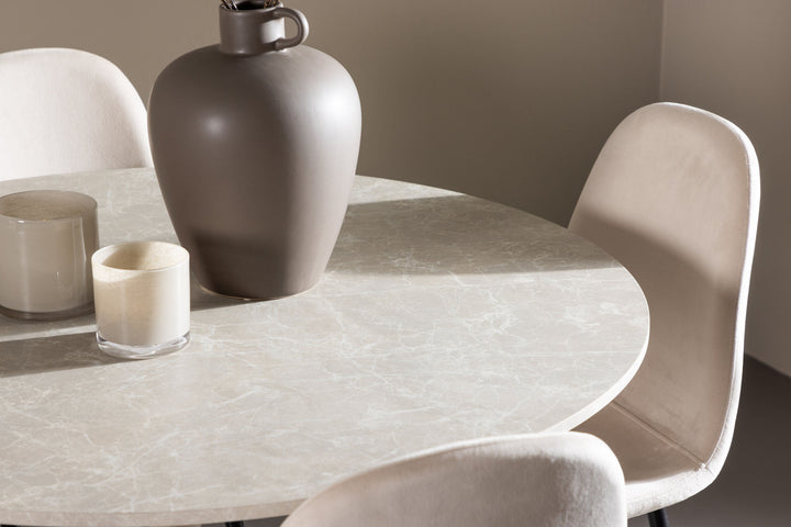 Venture Home Lycke Dining Table with Polar Dining Chair