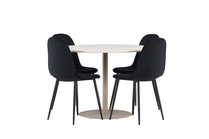 Venture Home Lycke Dining Table with Polar Dining Chair