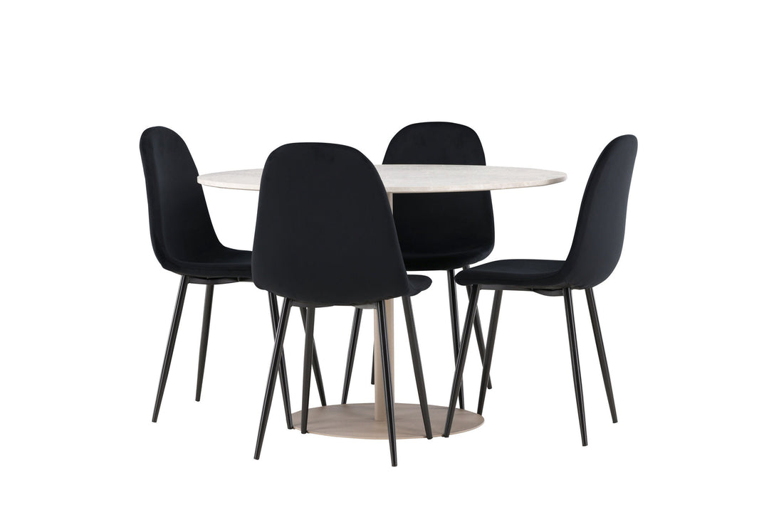 Venture Home Lycke Dining Table with Polar Dining Chair