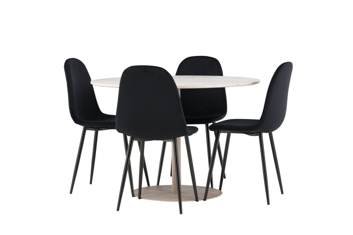 Venture Home Lycke Dining Table with Polar Dining Chair