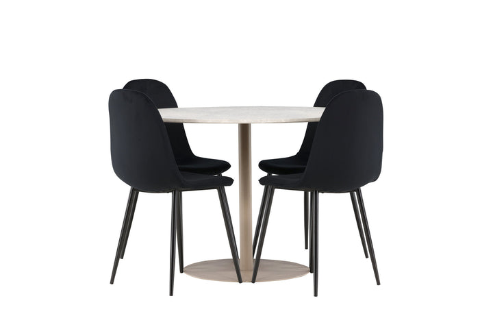 Venture Home Lycke Dining Table with Polar Dining Chair