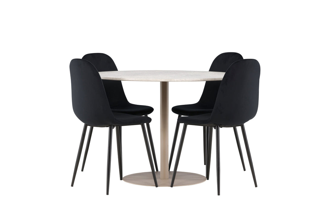Venture Home Lycke Dining Table with Polar Dining Chair