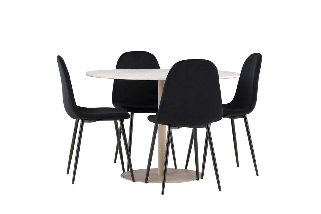 Venture Home Lycke Dining Table with Polar Dining Chair