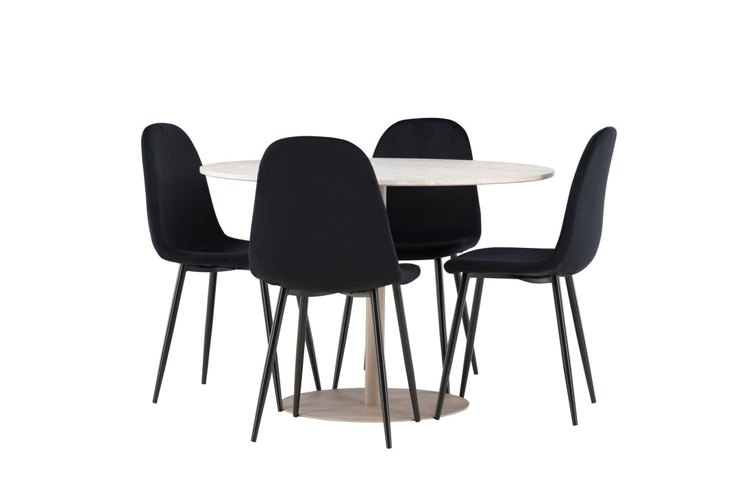 Venture Home Lycke Dining Table with Polar Dining Chair