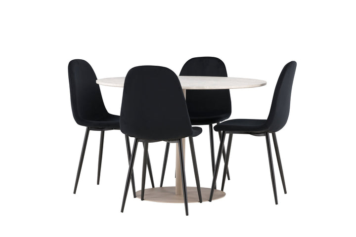 Venture Home Lycke Dining Table with Polar Dining Chair