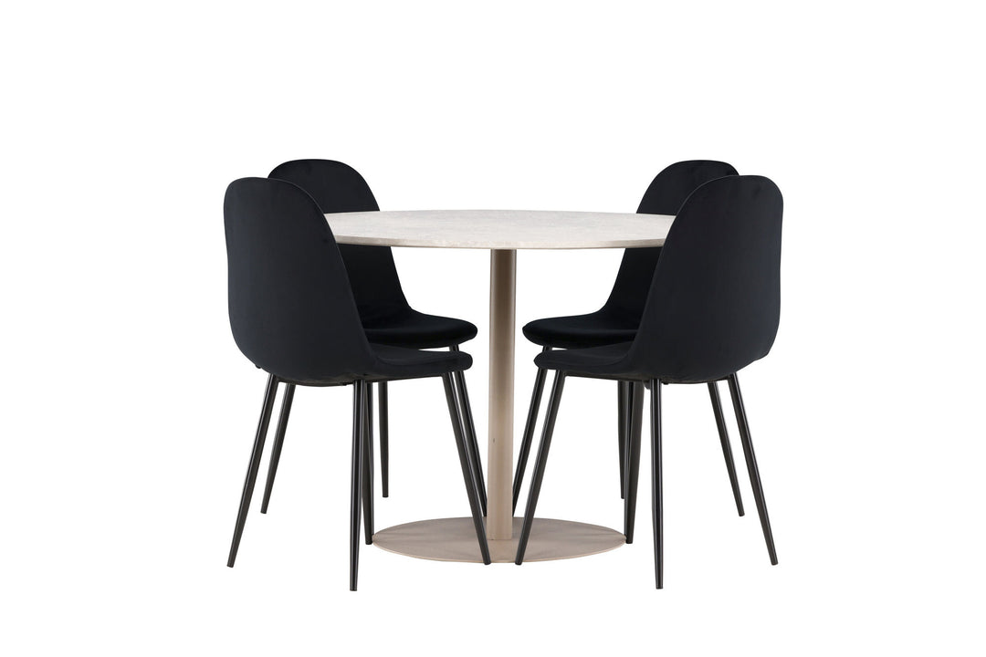 Venture Home Lycke Dining Table with Polar Dining Chair