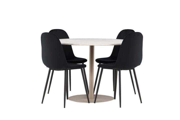 Venture Home Lycke Dining Table with Polar Dining Chair