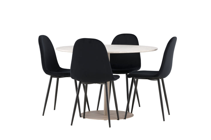 Venture Home Lycke Dining Table with Polar Dining Chair