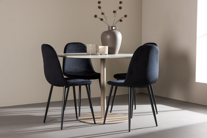 Venture Home Lycke Dining Table with Polar Dining Chair