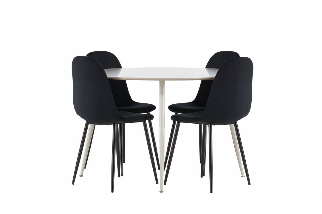 Venture Home Plaza Dining Table with Polar Dining Chair
