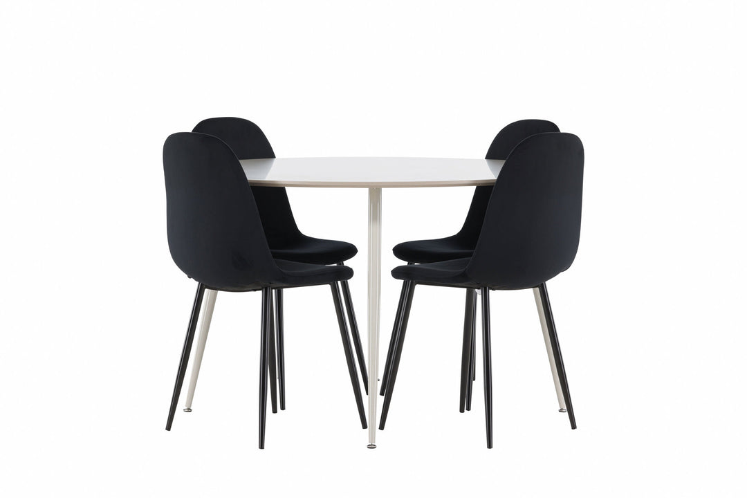 Venture Home Plaza Dining Table with Polar Dining Chair